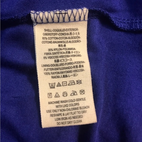 FREE PEOPLE Shake It Up Mesh Lace Dress Colbalt Blue Cocktail Party L Large - Picture 7 of 7